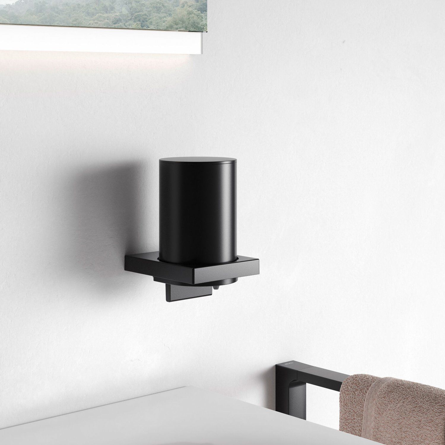 Дозатор жидкого мыла с колбой KEUCO Edition 11 арт. 11152 379000, цвет Черный матовый