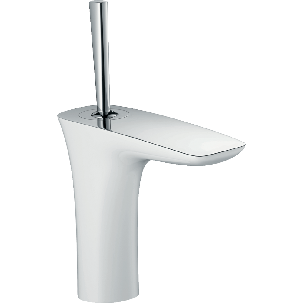 Смеситель для раковины со сливным клапаном Hansgrohe PuraVida 15070400 белый/хром