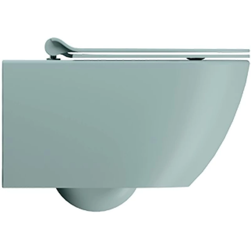 Унитаз подвесной безободковый GSI PURA 8815FR515 550 мм х 360 мм, с Swirlflush, с крепежом, цвет Ghiaccio Matte (старый артикул 881515/ 8815FR215)