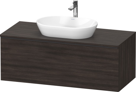 Тумба подвесная под раковину DURAVIT D-Neo DE494905353 1200 мм х 550 мм, с 1 выдвижным ящиком и консолью, каштан тёмный