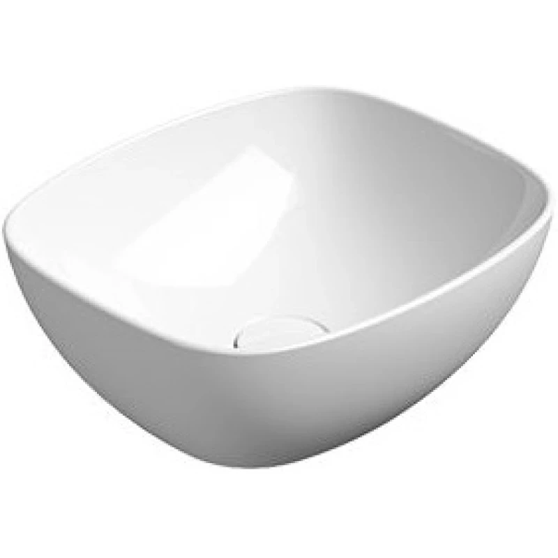 Раковина-чаша накладная GSI NUBES 978511 400 мм х 350 мм, без отверстия под смеситель, без перелива, цвет Белый глянцевый