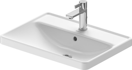 Раковина встраиваемая сверху Duravit D-Neo 0357600027 600 мм х 440 мм, с переливом, с отверстием под смеситель, белая