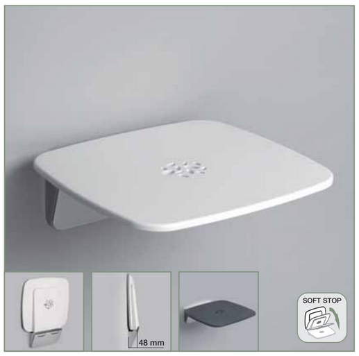 РАСПРОДАЖА Сиденье для душа откидное PROVEX SERIE 300 3020 SD 05 PM  Хром/Тёмно-серый