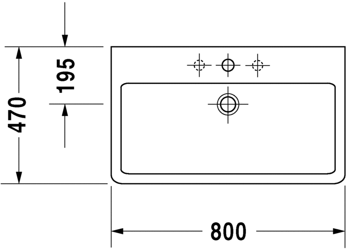 Раковина подвесная Duravit Vero 0454800800 80х47см