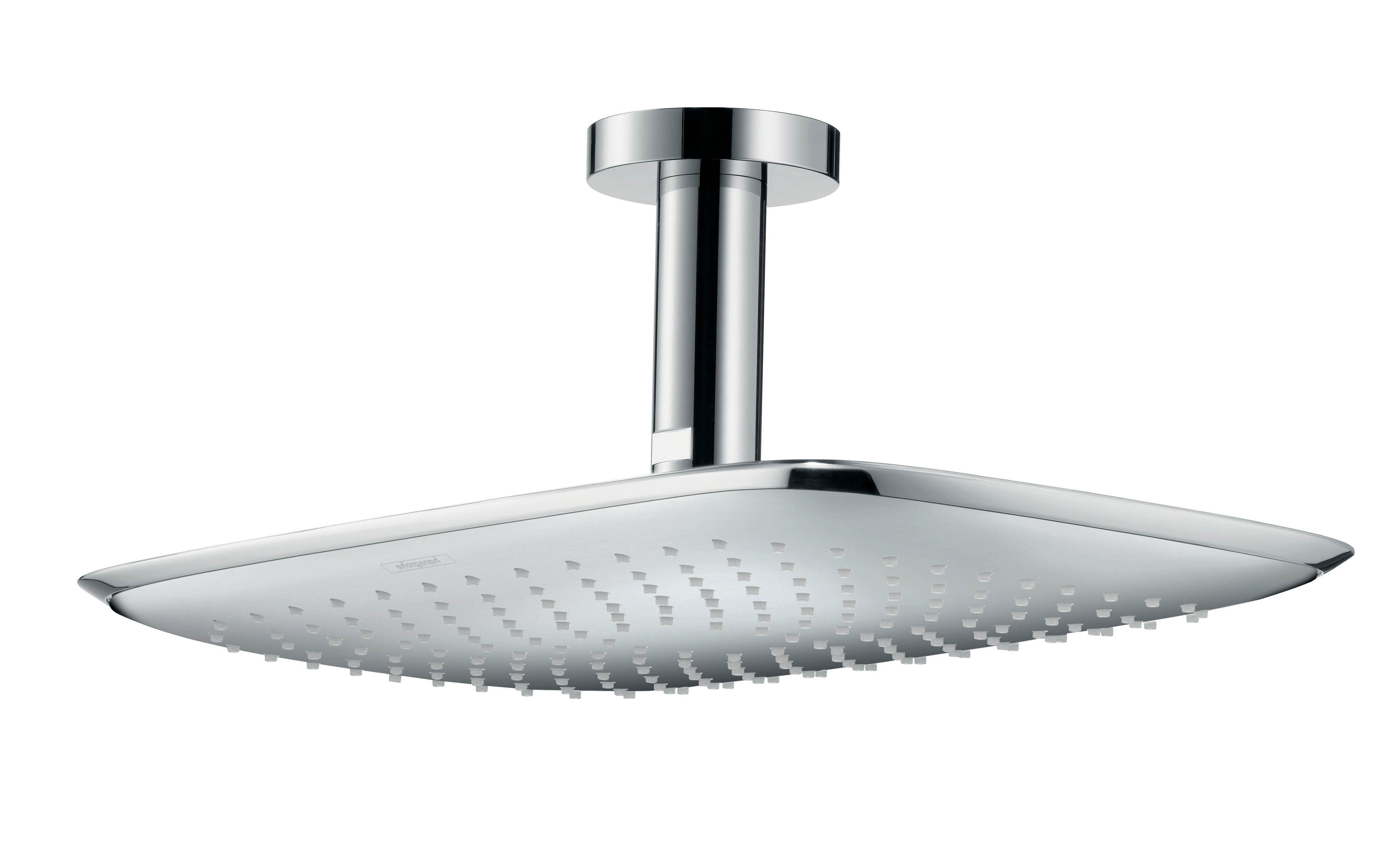 Верхний душ с держателем Hansgrohe PuraVida 27390000 потолочный хром