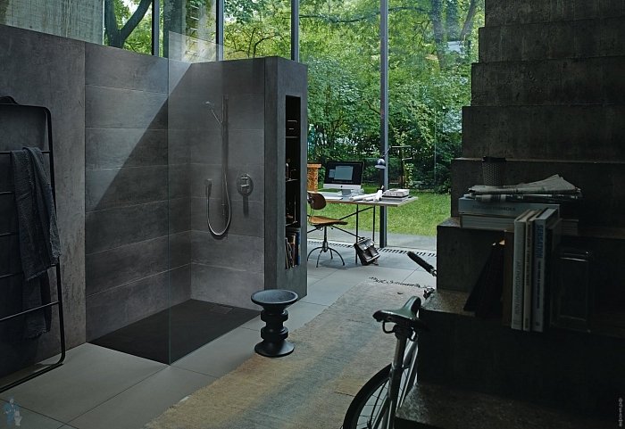Душевой поддон DURAVIT Stonetto 720146680000000 900 мм х 900 мм, антрацит