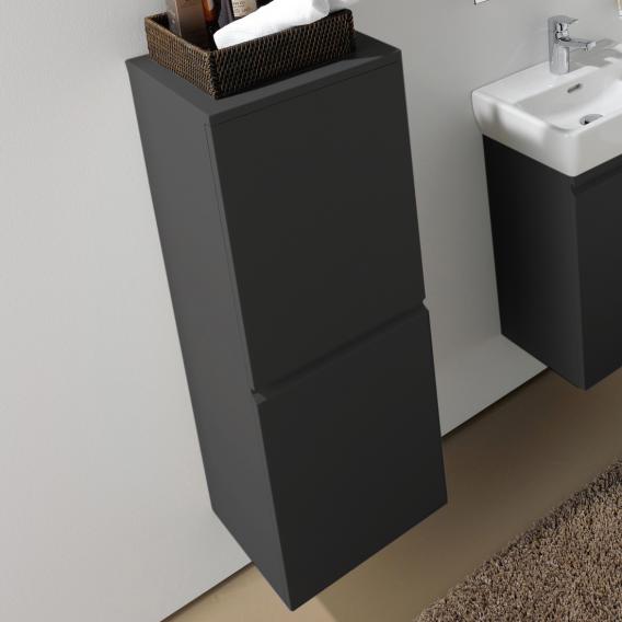 Средний шкаф-пенал подвесной Laufen  Pro   4.8311.1.095.480.1    высота 100 см, дверь левая, графит