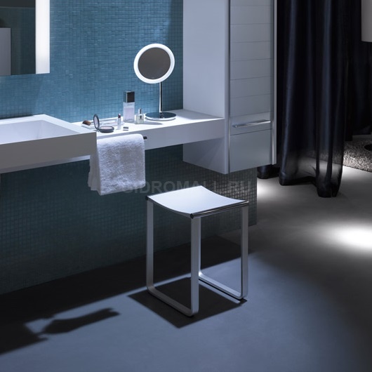 Стульчик для ванной KEUCO PLAN 14982 010038 Хром/Светло-серый