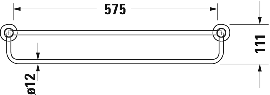 Полка для полотенец Duravit D-Code 0099251000  хром