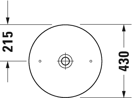 Раковина круглая встраиваемая Duravit White Tulip 2362430079 диаметр 430 мм, без отверстия под смеситель, без перелива, белая
