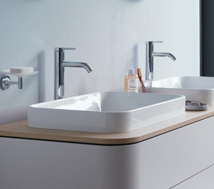 Раковина встраиваемая сверху Duravit Happy D.2 2359600000 без перелива, с креплением, белая