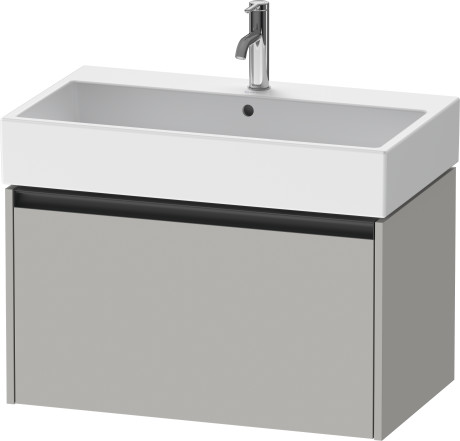 Тумба подвесная под раковину DURAVIT KETHO.2 K25077007070000 460 мм х 784 мм х 440 мм, 1 выдвижной ящик, бетонно-серый матовый