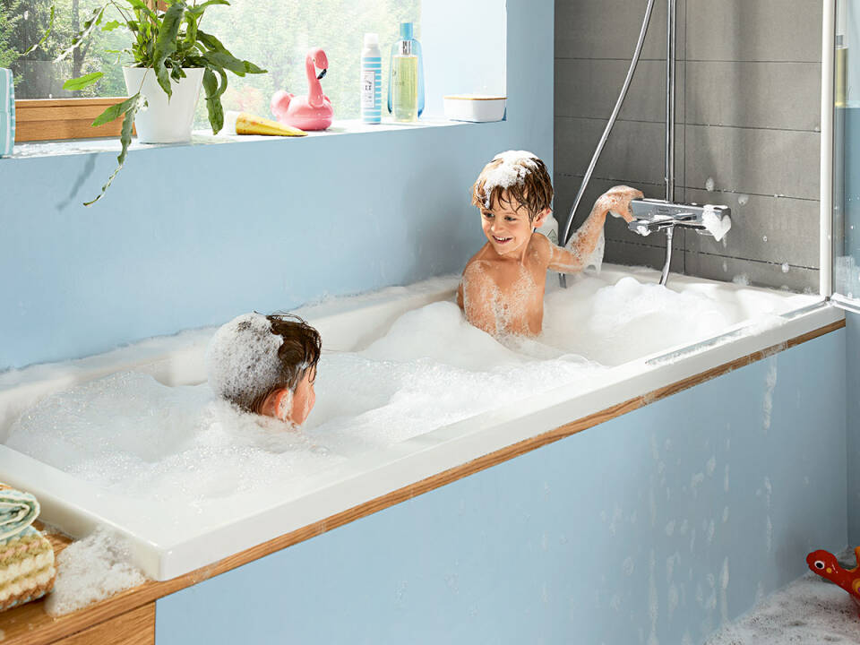 Душевая система с термостатом для душа HANSGROHE Croma E Showerpipe 27660000 280 1jet, c EcoSmart 9 л/мин, цвет Хром