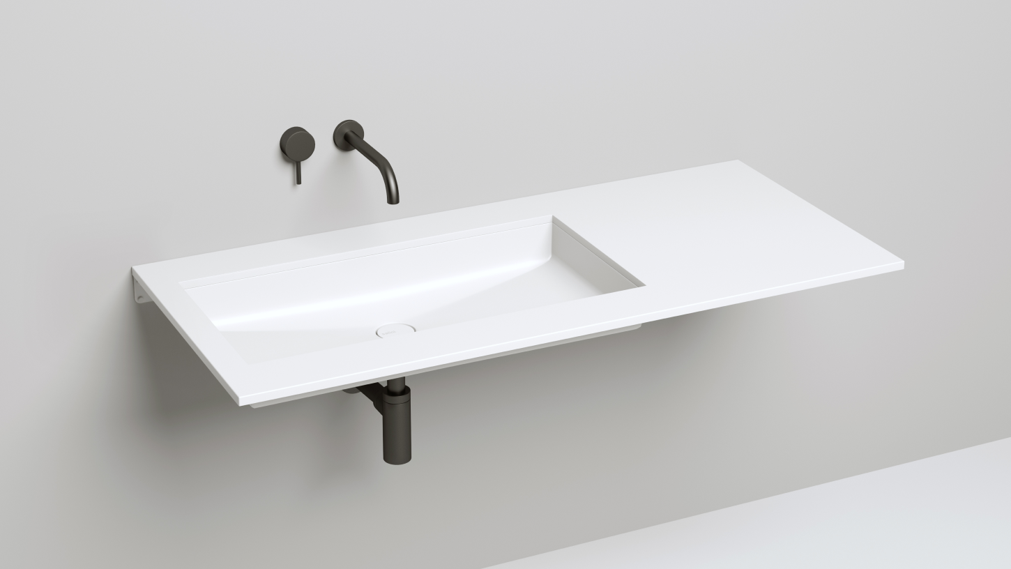 Раковина встраиваемая прямоугольная SALINI MAREA 10 1802210M 747х400х130мм, S-Stone, без донного клапана, цвет Белый матовый