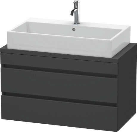 Тумба подвесная под раковину Duravit DuraStyle DS530804949 с двумя выдвижными ящиками, графит матовый