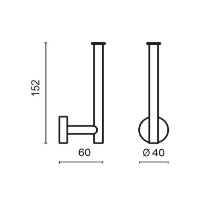 Держатель для запасного рулона туалетной бумаги BOSSINI Tondo Line V50104.030 600 мм, цвет Хром