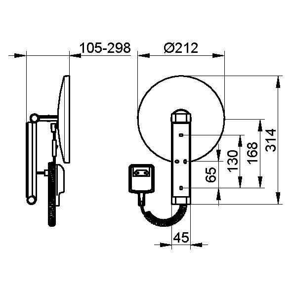 Косметическое зеркало Keuco iLook Move 17612 019001 с подсветкой, хром