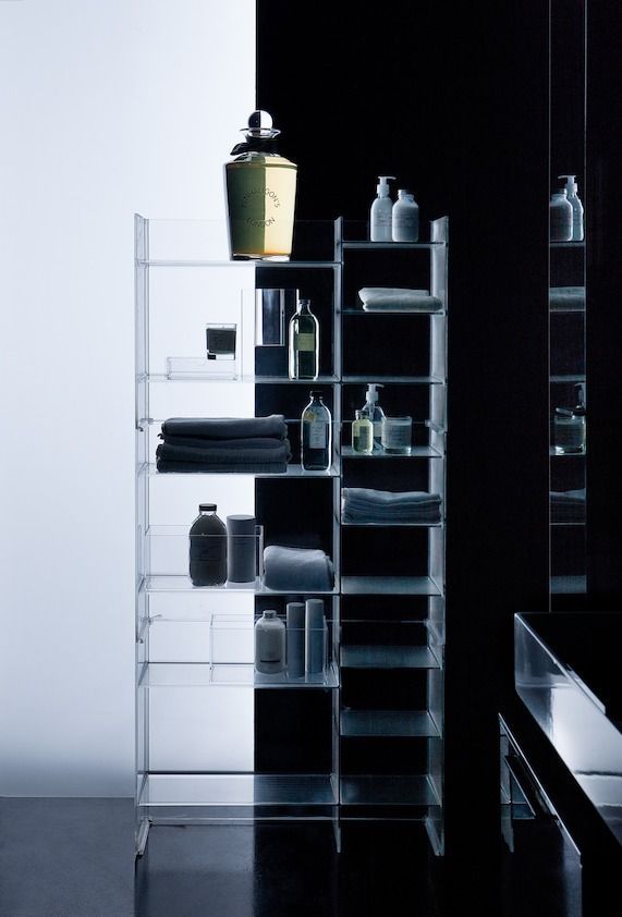 Стеллаж для ванной комнаты Kartell by Laufen   3.8933.1.084.000.1   пластик прозрачный