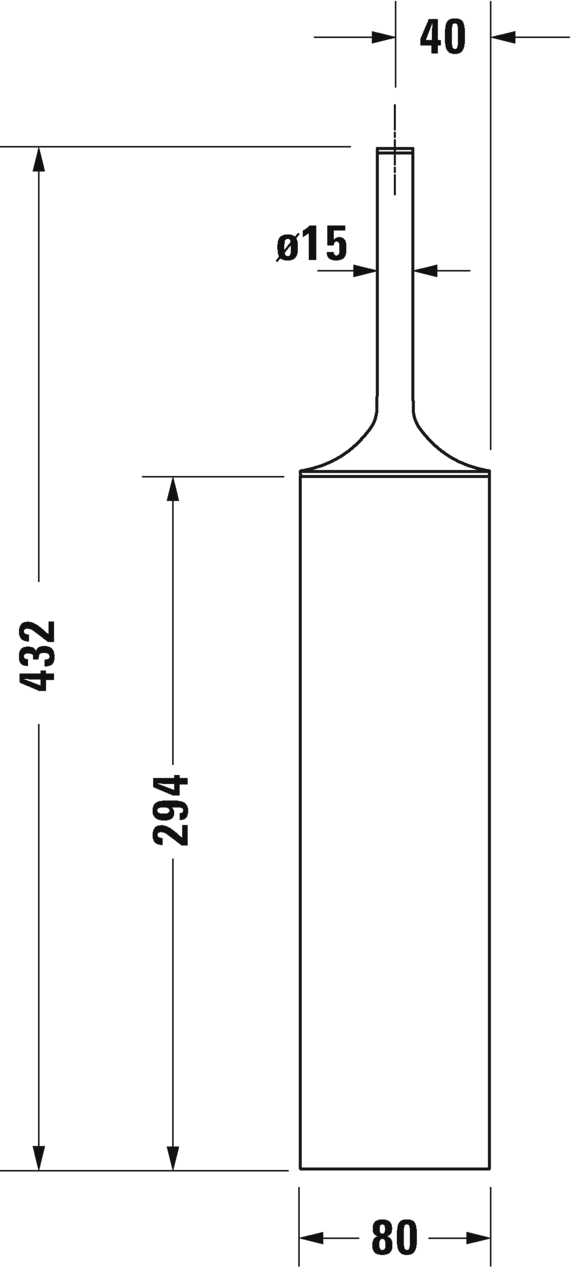 Ершик напольный Duravit Starck T 0099454600 черный