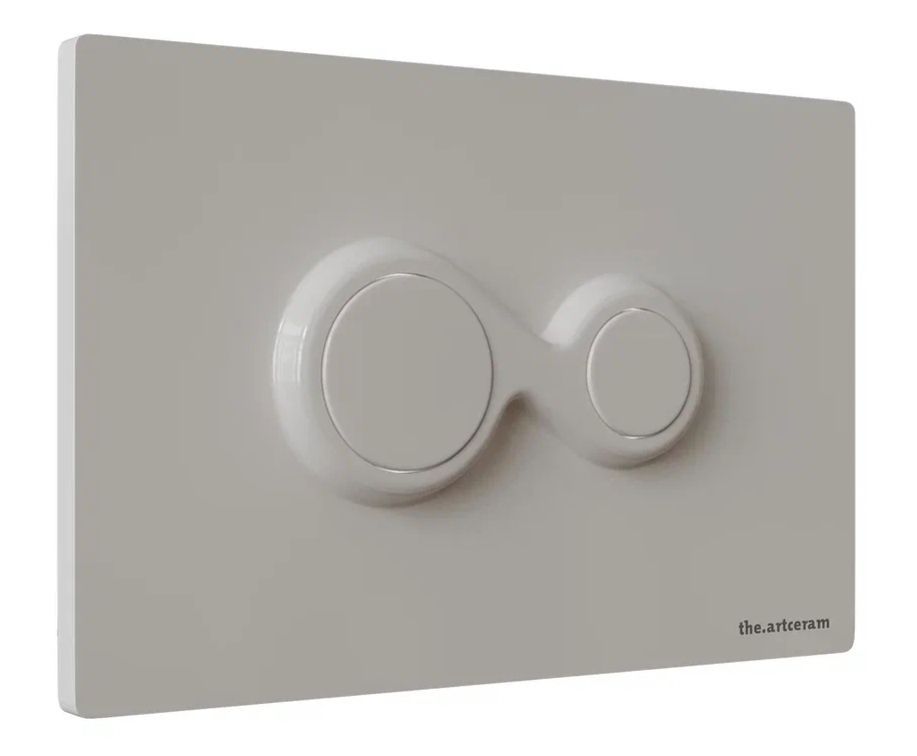 Клавиша смыва ARTCERAM MONET 701.000.05 245х163 мм 2 режима, с антибактериальным покрытием, белый глянцевый