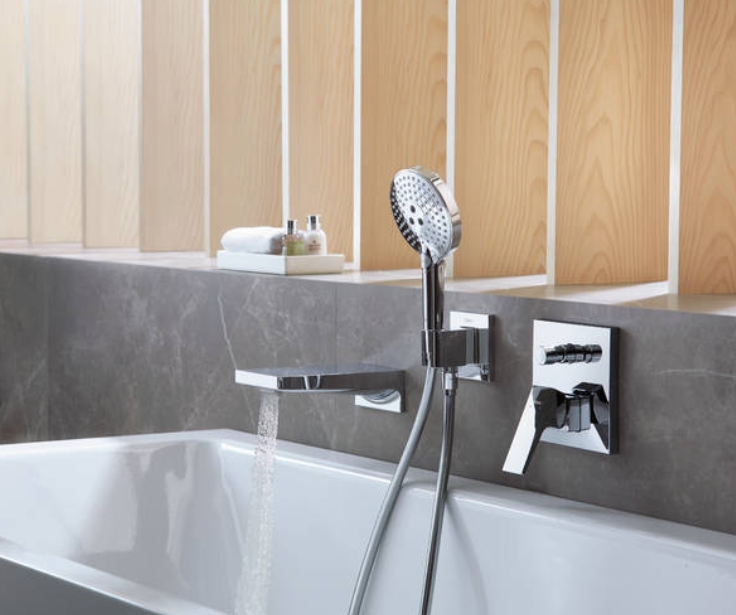 Наружная часть смесителя для ванны HANSGROHE Metropol 32546000 c переключателем, с рычаговой рукояткой, со встроенной защитой, цвет Хром