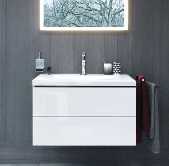 Тумба подвесная с раковиной Duravit L-Cube LC6927O8585 белый глянцевый