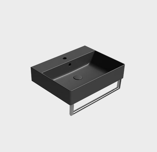 Раковина накладная/подвесная GSI KUBE X 9455111 600 мм х 470 мм, с 1 отверстием под смеситель, с переливом, без крепежа, белая глянцевая