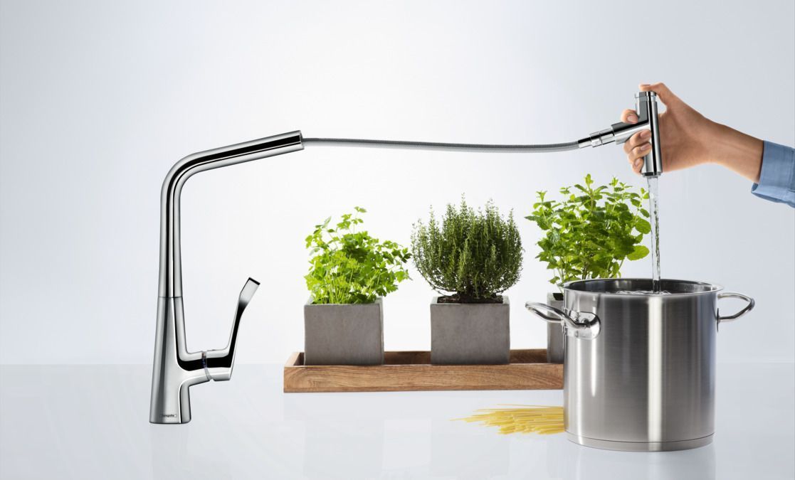 Смеситель для кухни Hansgrohe Metris Select M71 73803800 Хром