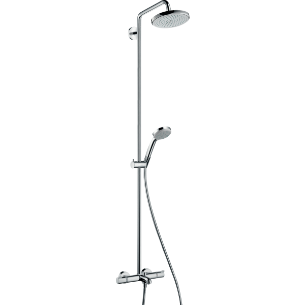 Душевой комплект Hansgrohe Croma 220 Showerpipe 27223000 с термостатом хром