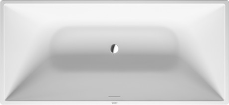 Отдельно стоящая ванна Duravit DuraSquare 700460000000000 1600 мм х 750 мм, с двумя наклонами для спины, с бесшовной панелью и ножками, белая матовая