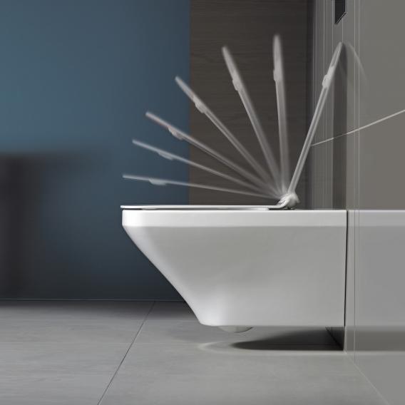 Унитаз подвесной с сиденьем Duravit DuraStyle Rimless 45710900A1 с вертикальным смывом, без смывного края, белый 
