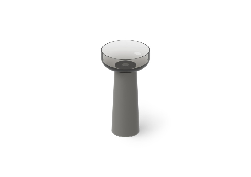 Раковина напольная DEA DESIGN Pedestal Basin DD2027 480 R4 480 мм х 480 мм х 880 мм, с донным клапаном, цвет Smoky Black R4