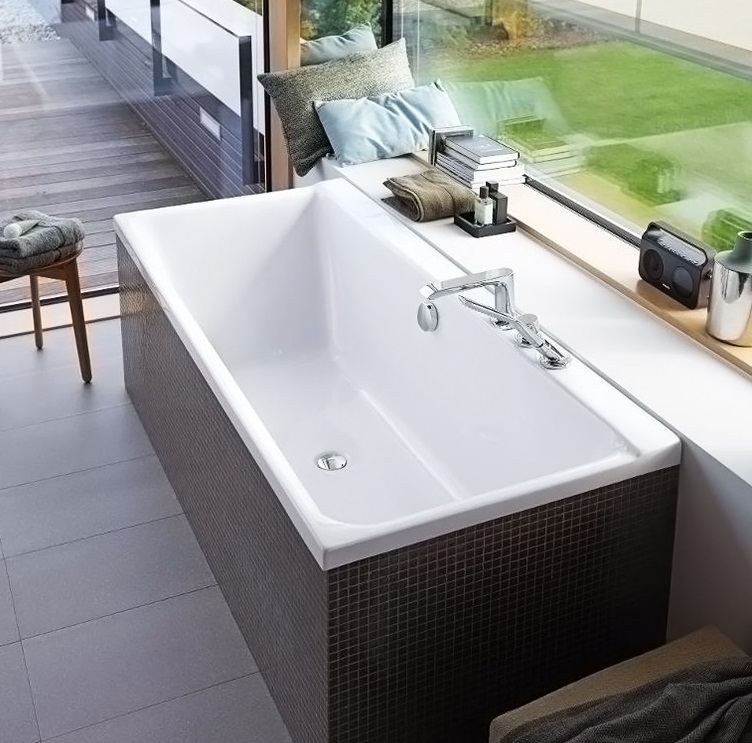 Акриловая ванна Duravit P3 Comforts 700377000000000 1800 х 800 c двумя наклонами для спины, встраиваемая или с панелями, белая (изделие снято с производства)