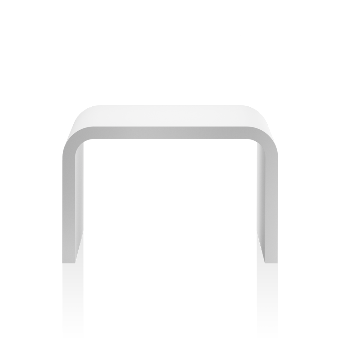 Подставка/табурет низкий, DECOR WALTHER (STONE SCH) 0974350   24,5 х33 х21,5 см, из материала Solid Surface, цвет белый