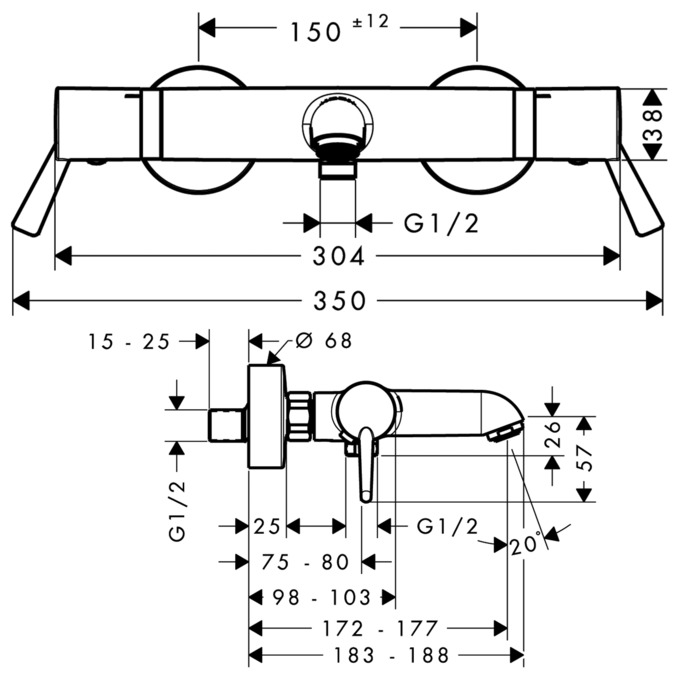 Термостат для ванны Hansgrohe Ecostat Comfort 13115000 хром
