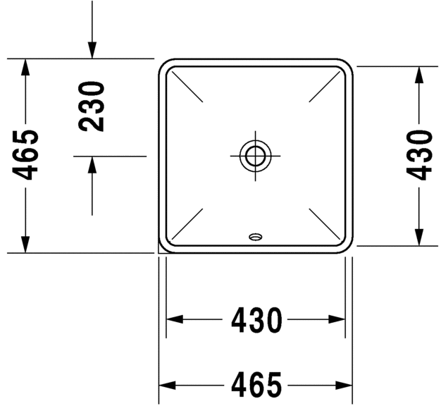 Раковина встраиваемая снизу Duravit Strack 3 0305430000 43х43 см