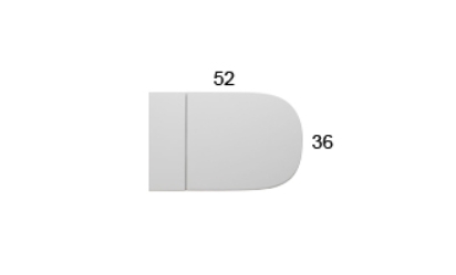 Унитаз напольный приставной укороченный GLOBO FORTY3 FO002BI 360 мм х 520 мм, c выпуском Vario, с креплением, белый глянцевый