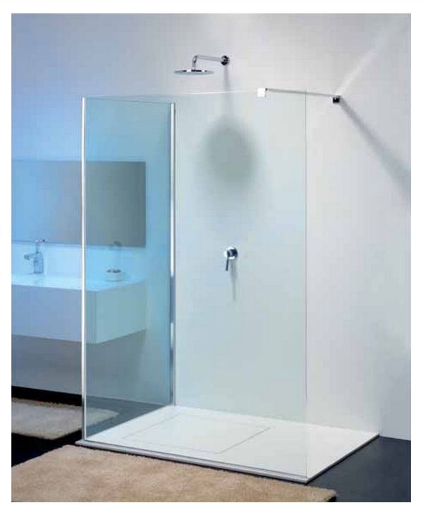 РАСПРОДАЖА Душевая перегородка Provex Modula MR-2 2007MR-F+ 05 GH 1200 мм х 2000 мм, блестящий алюминий/стекло прозрачное