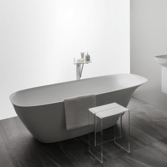 Отдельностоящая  ванна  Laufen   Ino  2.3030.2.000.000.1,  180х80 см, из материала  Sentec, овальная с подголовником, белая матовая