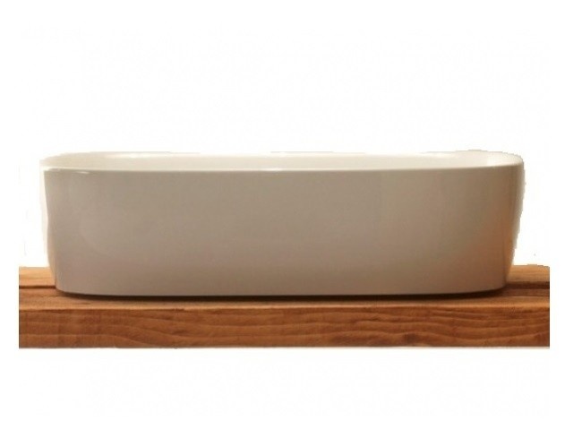 Раковина накладная GLOBO GENESIS GE045BI 600 мм х 400 мм х 150 мм, без отверстия под смеситель, без перелива, белый глянцевый