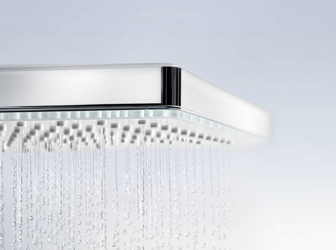 Верхний душ с настенным держателем Hansgrohe Rainmaker Select 460 3jet 24017400 Хром/Белый