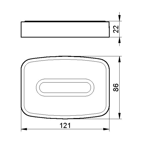 Полочка для мыла Keuco Elegance New 11655 019001 настольная,  хром