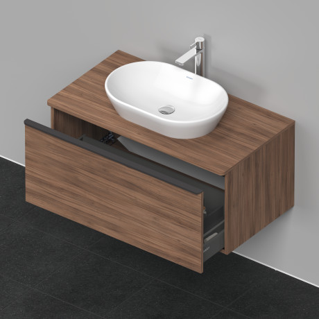 Тумба подвесная под раковину DURAVIT D-Neo DE494807979 1000 мм х 550 мм, с 1 выдвижным ящиком и консолью, орех натуральный