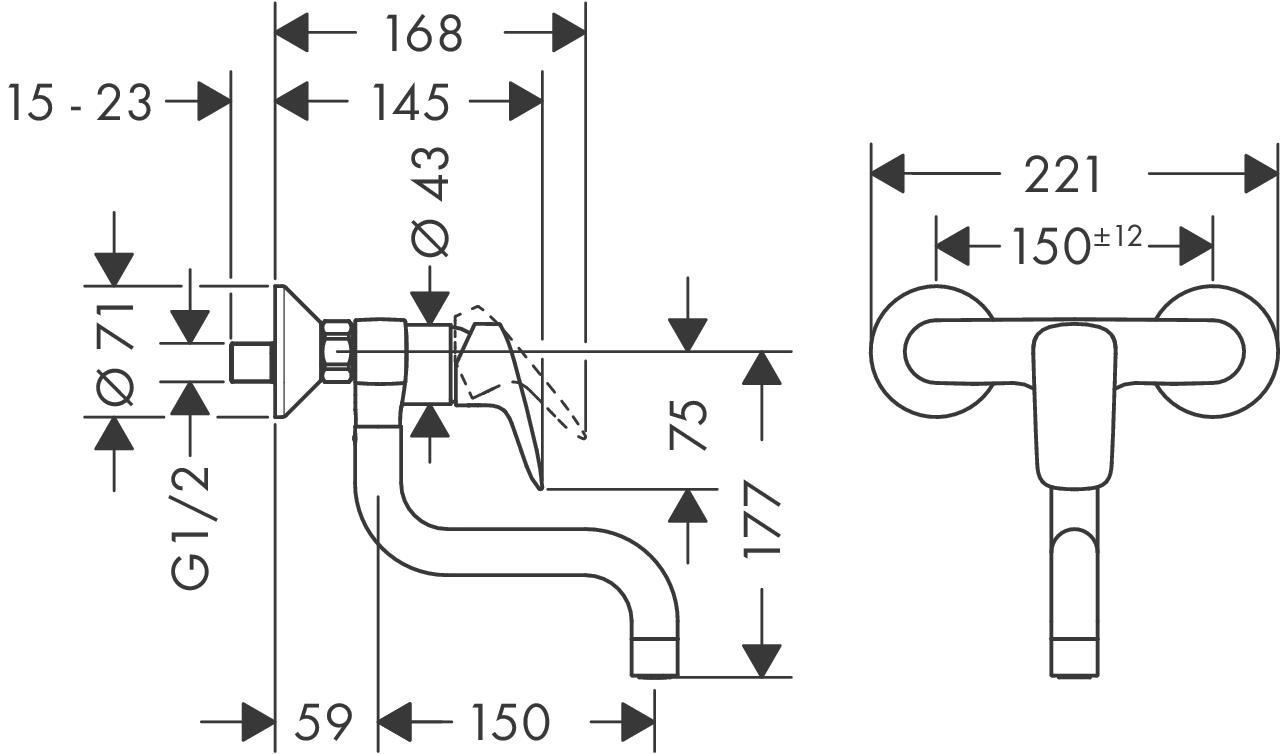 Смеситель Hansgrohe Logis 71836000 для кухонной мойки