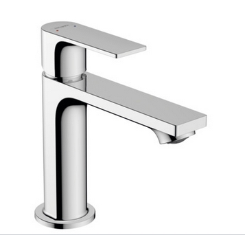 Смеситель однорычажный для раковины HANSGROHE REBRIS E 72557000 110 мм, с донным клапаном, со сливом/переливом, хром