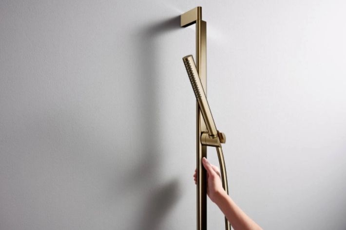 Ручной душ -"палочка" HANSGROHE Pulsify S 24126140 100 1jet, EcoSmart+, Шлифованная бронза