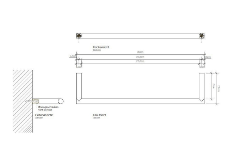 Настенный полотенцедержатель DECOR WALTER Mikado MK HTE 30 520700 цвет Хром