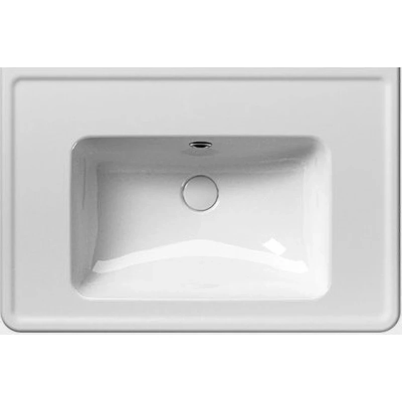 Раковина подвесная/для пьедестала GSI Classic 8787111 750 мм х 500 мм, с переливом, с отверстием под смеситель, цвет Белый глянцевый