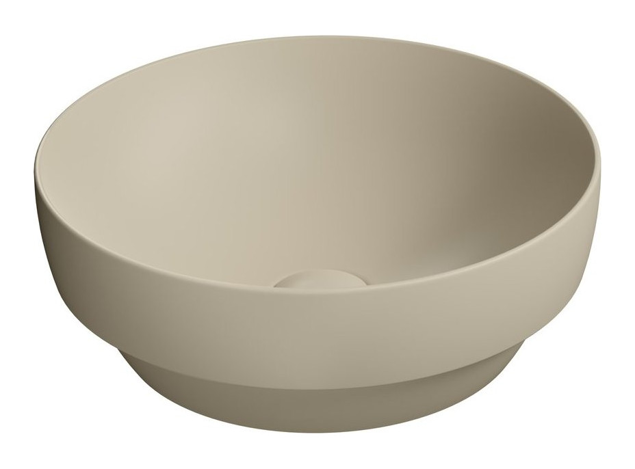 Раковина-чаша встраиваемая сверху GSI PURA 884608 диаметр 400 мм, без отверстия под смеситель, без перелива, цвет Creta Matte
