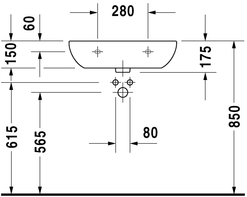 Раковина подвесная Duravit d-code 23116000002 60х46см